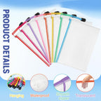 Jetec 32 Pcs Mesh Zipper Bags Toy Storage Bikini Organizer Bag Bolsas Para Guardar Trajes De Baño Waterproof Zipper Reusable Pouch Puzzle Multipurpose for Storage Office(Stylish Color,9 x 7 Inch)