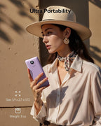 VEGER AC Wall Plug Portable Charger, 10000mah Slim Portable Charger Built in Cables, USB C Power Bank 15W Fast Charging, Travel Essential Battery Pack Compatible with iPhone, Android and More(White)