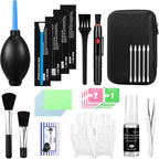 Camera Lens Cleaning Kit - Mirrorless and DSLR Camera Cleaning Kit for Canon, Sony, Nikon, Including Lens Paper/Blower, Cleaning Solution, Cotton swabs, dust Free Cloth, Lens Pen, Cleaning Brush