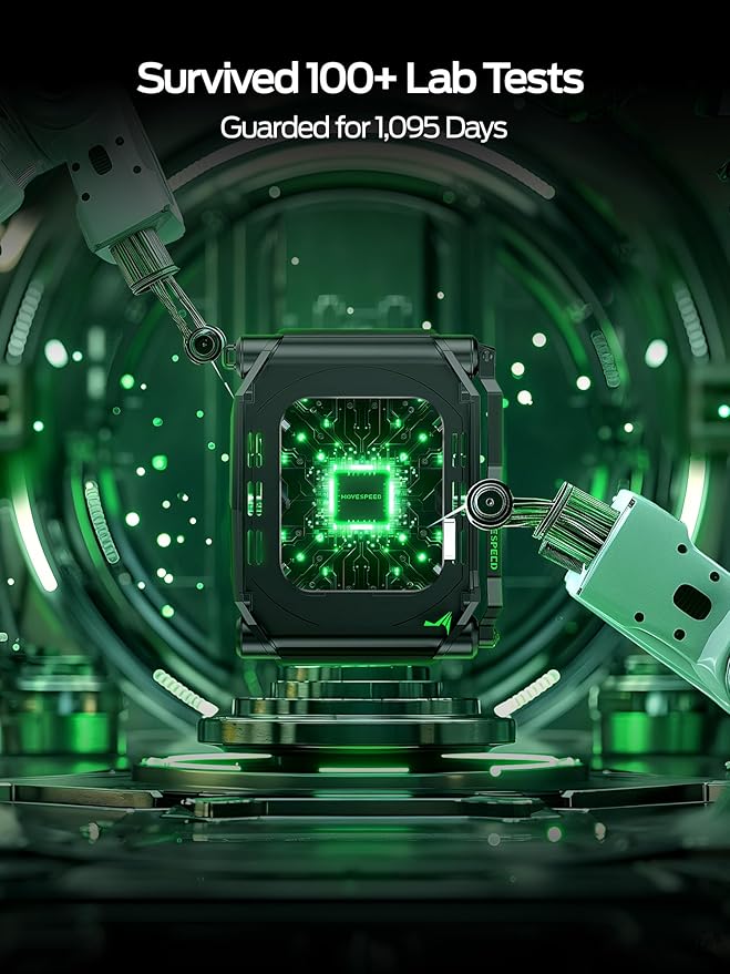 MOVE SPEED External Hard Drive with Touchscreen, Up to 10Gbps Portable SSD, USB-C 3.2 Gen2, Compatible with iPhone, Windows, Mac & More (ST10,1TB)