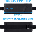 Wisdompro Adjustable Elastic Band Pen Holder, 2 Packs PU Leather Pencil Holder, Pen Sleeve Pouch, Fits for 8" to 11.5" Hardcover Journals, Notebooks, Planners, iPad