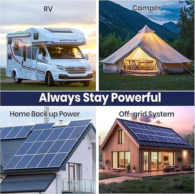 12V 200Ah LiFePO4 Battery, 2560Wh Lithium Deep Cycle Marine/RV Battery with Built-in 100A BMS, Ideal for Trolling Motor, RV, Solar Panel Systems, and Off-Grid Power Solutions (1 pcs, 12V 200Ah)