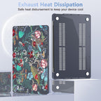 Case for MacBook Pro 13 inch with/Without Touch Bar (2016-2022, M2 A2338 M1 A2289 A2251 A2159 A1989 A1706 A1708), Hard Shell + Keyboard Cover + Dust Plug, Flowers & Herbs