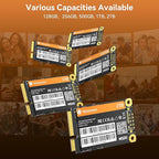 Yottamaster M500 128GB mSATA SSD SATA III 6Gb/s, mSATA Internal Solid State Drive Up to 500MB/s, Mini-SATA with 3D NAND, Compatible with Ultrabooks Desktop PC Laptop, All-in-One PCs, 30x50mm