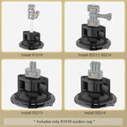 Suction Cup Mount, Windshield Suction Mount Bracket, Single Suction Base with 1/4" Female Threaded for Magic Arm Gopro Adapter