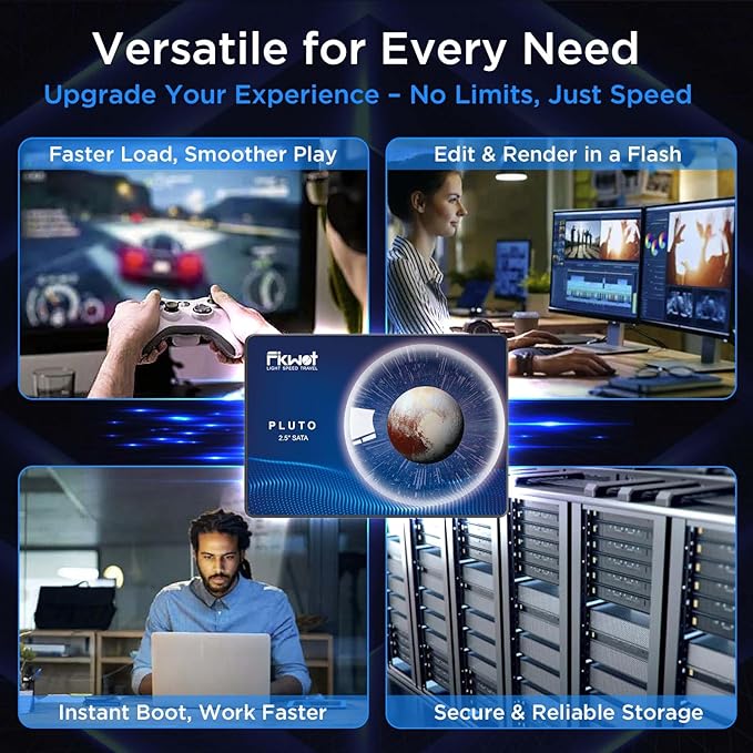 FX815 256GB SSD, 2.5" SATA SSD, Internal Solid State Drive, Up to 560MB/s, 3D NAND SLC Cashe, Compatible with Laptop & PC Desktop