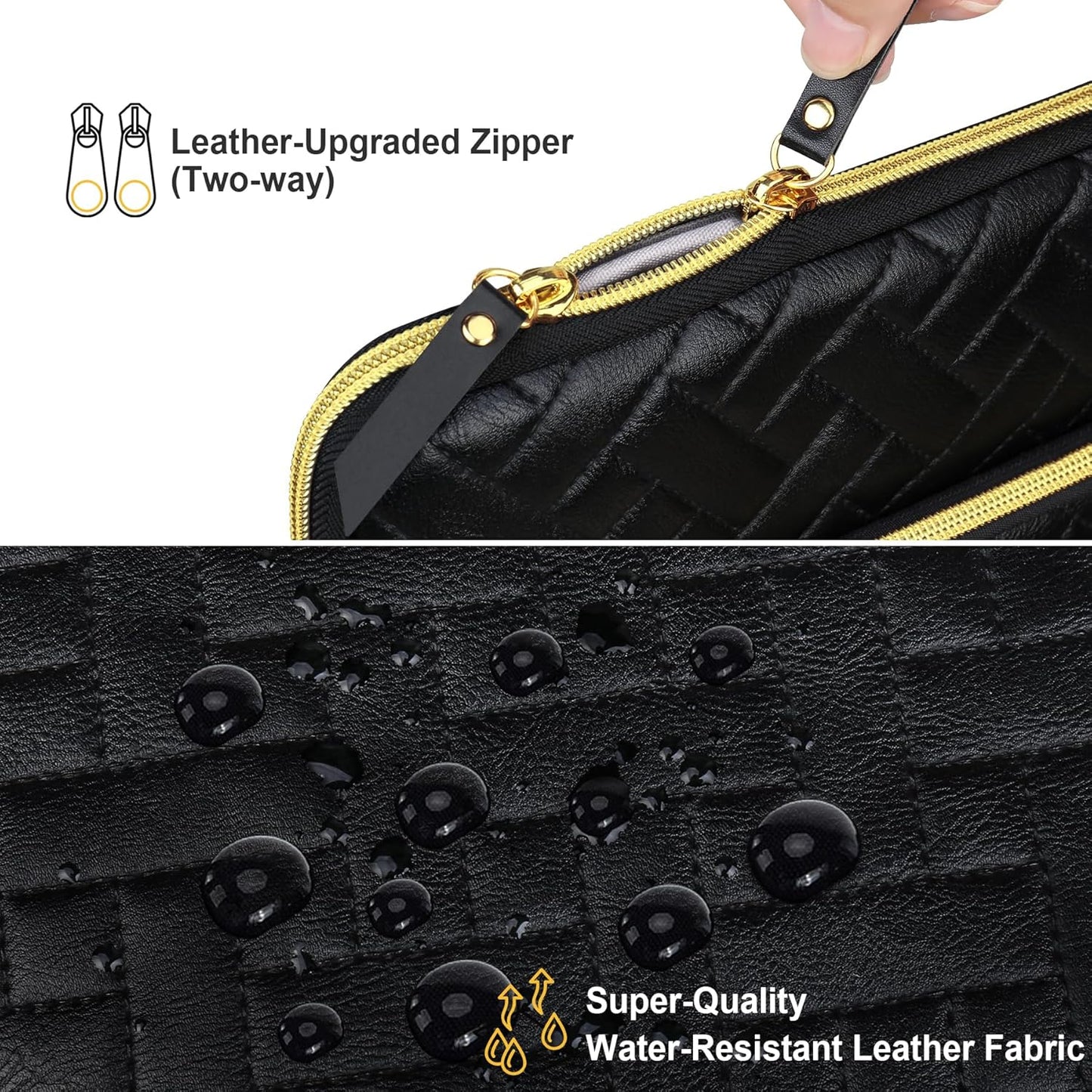 Lacdo 13 Inch Laptop Sleeve Case for 13 inch New MacBook Air M4 A3240 2025, M3 A3113, M2 A2681, M1 A2337 A2179 A1932 2024-2018 | 13" MacBook Pro M2/M1 A2338 A2251 A2289 Computer Bag, Elegant Black