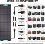 N-Type 16BB 200W Portable Solar Panels for Power Station,IP68 Waterproof ETFE Foldable Solar Panel Kit 25% High Conversion Efficiency Solar Panel for Camping Outdoor RV Blackout