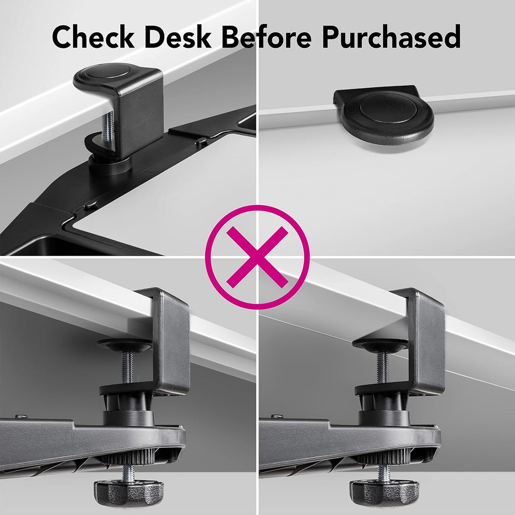 EHO Clamp-On Desk Organizer, Multifunctional with Pencil Drawer, Mouse Pad Storage, Swivel, Spill-Proof, Under Desk Storage, Easy Installation, Reduces Clutter, TAA-Compliant