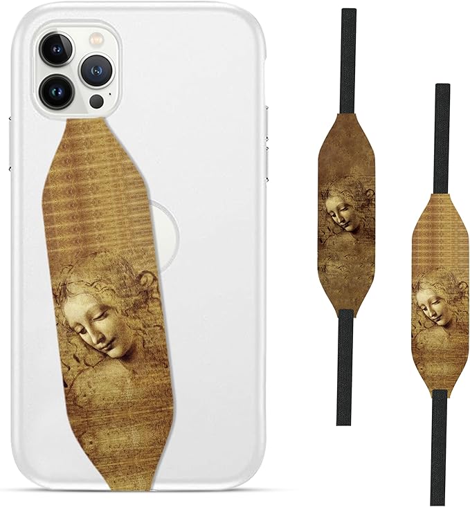 Customizable Universal Phone Grip Strap| Pack of 2| Reversible Phone Hand Strap for Phone Cases As Phone Loop Holder| Secure Handling By Comfortable Phone Strap - Head of Women