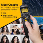 Camera Wired Intervalometer Remote Control - Cameras Timer Shutter Release for Canon 90D; for Olympus E-M1X E-M1-II E-M1-III E-M5-III; for Fuji;Replaces RS-60E3, Fujifilm RR-100 and Olympus RM-CB2