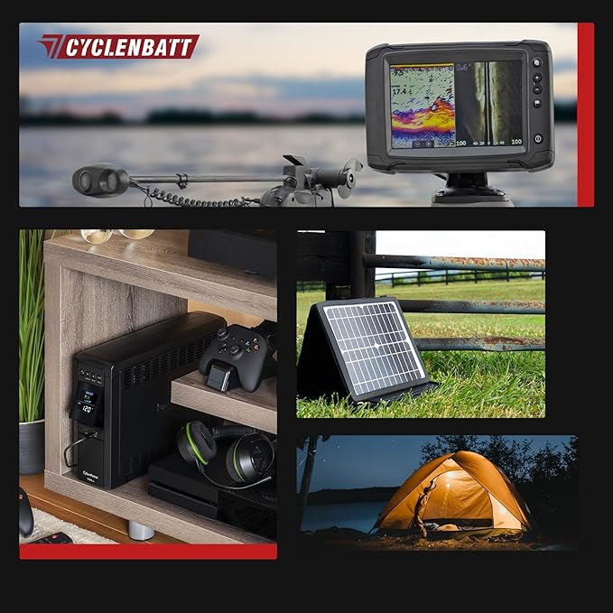 12V 10Ah Lithium Battery, 5000+ Cycles LiFePO4 12V 10Ah Battery Built-in 10A BMS, 12V Lithium Battery Suitable for Power Wheels, Fish Finder, UPS, Solar Battery, HAM Radio