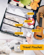 SUNEE Mesh Zipper Pouch 10x14 in (Black, 30 Packs), Large Mesh Zipper Pouch Bags for School Office Supplies, Puzzles & Games, Travel Accessories, Waterproof Zipper Pouches for Organizing