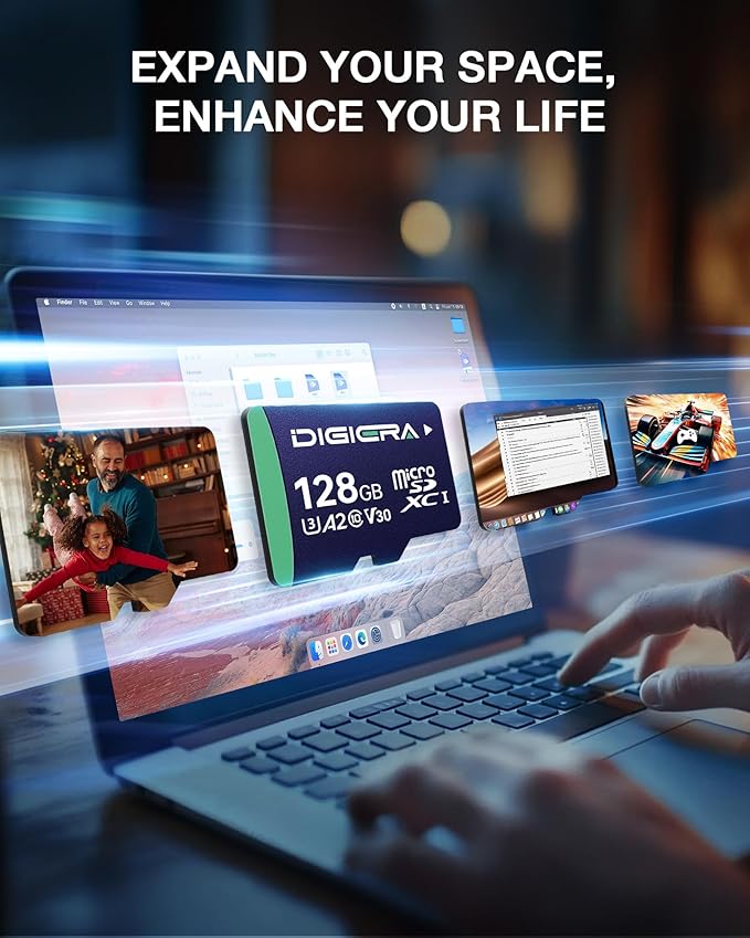 128GB CT100 microSDXC UHS-I Memory Card with Adapter - up to 100MB/s, C10, U3, V30, 4K UHD, A2, Micro SD Card for Smartphones, Tablets, Cameras, Gaming Consoles, and Drones (2 Pack)