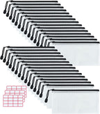 Vuzvuv 30pcs 9.1"x 4.5" Mesh Zipper Pouch Zipper Bags, Zipper Case Pouch Bulk, Mesh Bag for File, Makeup, Board Game Office Home Travel Storage