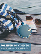 INSMY C12 IPX7 Waterproof Shower Bluetooth Speaker, Portable Small Speaker, Speakers Bluetooth Wireless Loud Clear Sound Support TF CSuard ction Cup for Outdoor Kayak Canoe Beach Gift (Navy)