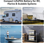 Power Queen Upgraded 12.8V 100Ah Auto-Heating Lithium Battery, Built-in 100A BMS, Low Temp Protection, Charging -4°F/-20°C, LiFePO4 Battery Up to 15000+ Cycles for RV, Off-Grid System, Trolling Motor