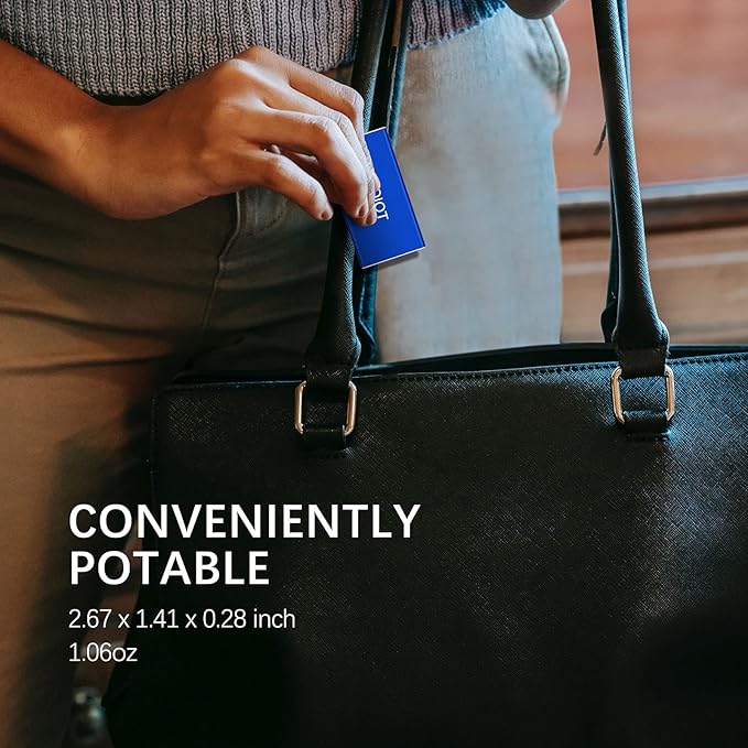 Mini Portable SSD 500GB External Solid State Drive - Up to 540MB/s, USB 3.1 Gen 2 Ultra-Slim External SSD, Blue