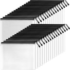 SUNEE Mesh Zipper Pouch 9x13 in (Black, 30 Packs), Mesh Bags with Zipper for School Office Supplies, Puzzles & Games, Travel Accessories, Waterproof Zipper Pouches for Organizing