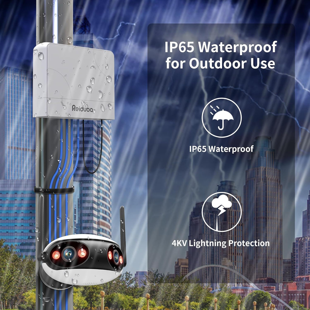 2 Pack 8 Port Gigabit PoE Switch Waterproof, 1000 Mbps 8 PoE+ Ports 120W, IEEE802.3af/at Power Over Ethernet Unmanaged Outdoor Network Switch, Plug & Play