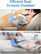 MOFT Dynamic Folio Case for iPad Pro 11 Inch 2024 5th Gen(M4), Silm Magnetic Stand Case with 20+ Viewing Angles, Auto Wake/Sleep, Ultra Thin, Panna Cotta x Faded Jeans