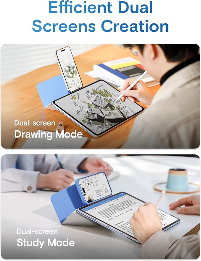 MOFT Dynamic Folio Case for iPad A16 11th Generation 11 Inch 2025/ iPad 10th Generation 10.9 Inch 2022, Silm Magnetic Stand Case with 20+ Viewing Angles, Auto Wake/Sleep, Ultra Thin, Jet Black