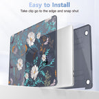 Case for MacBook Pro 13 inch with/Without Touch Bar (2016-2022, M2 A2338 M1 A2289 A2251 A2159 A1989 A1706 A1708), Hard Shell + Keyboard Cover + Dust Plug, Rustic Flowers