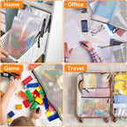 20pcs Plastic Mesh Zipper Pouch Bags, A3 17x12 Inches Extra Large Zipper Bags, Reusable Zipper Pouches for Classroom Office Supplies Organizing, Puzzles & Games, Board Game Organization