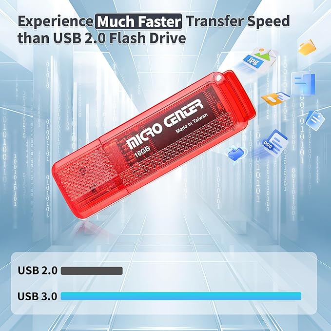 INLAND Micro Center Super Speed 5 Pack 16GB USB 3.0 Flash Drive Gum Size Memory Stick Thumb Drive Data Storage Jump Drive