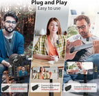 FULAIM X5M Wireless Lavalier Microphone System, Lavalier Lapel Mic with 18H Battery Life Charging Case for DSLR Cameras/iPhone/Android/Live Streaming