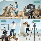 Victiv 68" Phone Tripod Stand, Tablet Tripod for iPhone iPad with Remote and Holder, Phone Stand for Video Recording Travel Photo Vlog Photography, Compatible with Smartphone Digital Camera