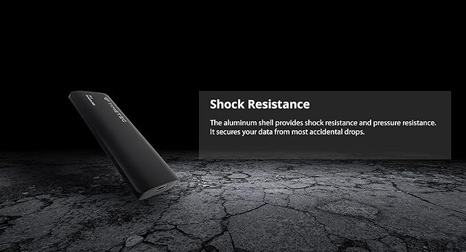 Timetec 2TB Portable External SSD USB3.2 Gen2 Type C Up to 550MB/s Ultra-Light Aluminum Mini External Solid State Drive with USB C to A Cable/USB A to C Adapter for Desktops/Laptop/Mac/Mobile - Black