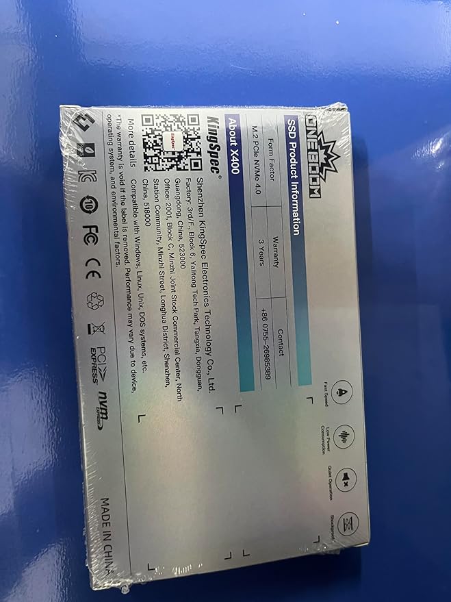 KingSpec OneBoom X400 4TB M.2 SSD Gen4 7300MB/s, TLC 3D NAND Internal NVMe SSD for Gaming & 4K Editing, Compatible with PC / PS5 / Laptop