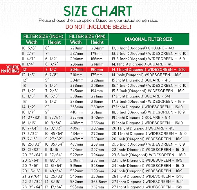 14.1 Inch Laptop Privacy Screen Shield for 16:10 Wide Display - Anti Glare Computer Privacy Screen Cover | Blue Light Blocking Screen Protector | Scratch Resistant UV Filter | Attachment Type