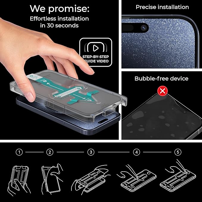 Deppa |2 Pack| Anti-Blue Light Screen Protector for iPhone 12/12 Pro (6.1')| Scratch Resistant Tempered Glass | 3D Edge to Edge Coverage | Easy Installation Kit | Eye Safeguard TÜV Certified