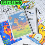 AUSTARK 20 Pcs Zipper File Bags, Plastic Mesh Pouch, Board Game Storage Bag, Waterproof Bags for Office School (Multi-Size, White and Black)