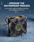 DEWENWILS 120V AC Fan, Waterproof Exhaust Fan 120mm, 13W 2800RPM 60CFM, DIY Cooling Fan for Refrigerator, Computer Case, Compressor Engine, Generator, UL Listed