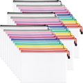 36Pack Mesh Zipper Pouch Bags, Waterproof A4 Letter Size Document Zipper Pouches for Storage, Teacher School, Toys, Puzzle, Office, 12 Colors