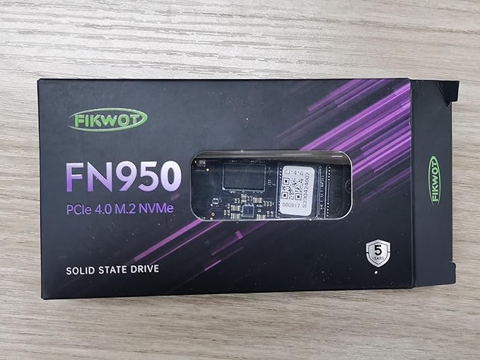 FN950 1TB NVMe SSD M.2 2280 PCIe Gen4x4, Up to 5000MB/s, Internal Solid State Drive, Configure SLC Cache, Storage and Memory Expansion for PS5 Laptop Desktop