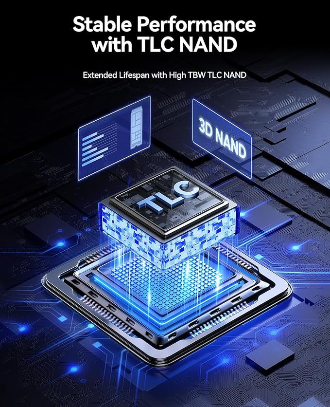 ORICO OS5 4TB M.2 SSD for PS5 Storage Expansion, M.2 PCIe 4.0 NVMe Gaming SSD with TLC NAND, 7450MB/s Read, Pre-Installed Heatsink Designed for PS5 Airflow, Ready for Direct Installation