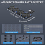 120mmx4 480mm Adjustable Computer PC Vent Fans 3-12V Speed Controller for Flexible Arrange Chicken Coop Rack Space Window Wall Cabinet Server Mining Rig Exhaust Cooling