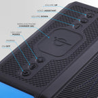 Altec Lansing Loud Portable Speakers Bluetooth Wireless Waterproof - MultiColor LED, 20 Hour Playtime, Mount Included | HydraBLAST 2.0 Magnetic Bluetooth Speaker for Travel, Home and Outdoor Adventure