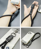Handmade Cowhide Leather Phone Wrist Strap,Universal Adjustable Key Lanyard,Stylish Wristlet Keychains for Women&Men