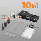 Keyboard Cleaning Kit Keyboard Cleaner, All in One Computer Screen and Laptop Cleaner, Compact Portable Electronic Laptop Cleaning Kit with Soft Brush and Spray for MacBook iPad iPhone Earbud, Black