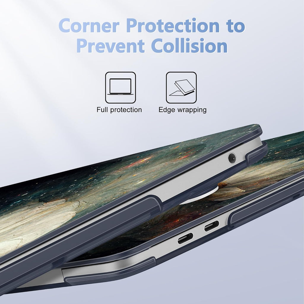 Case for MacBook Pro 13 inch with/Without Touch Bar (2016-2022, M2 A2338 M1 A2289 A2251 A2159 A1989 A1706 A1708), Hard Shell + Keyboard Cover + Dust Plug, Sky Flower