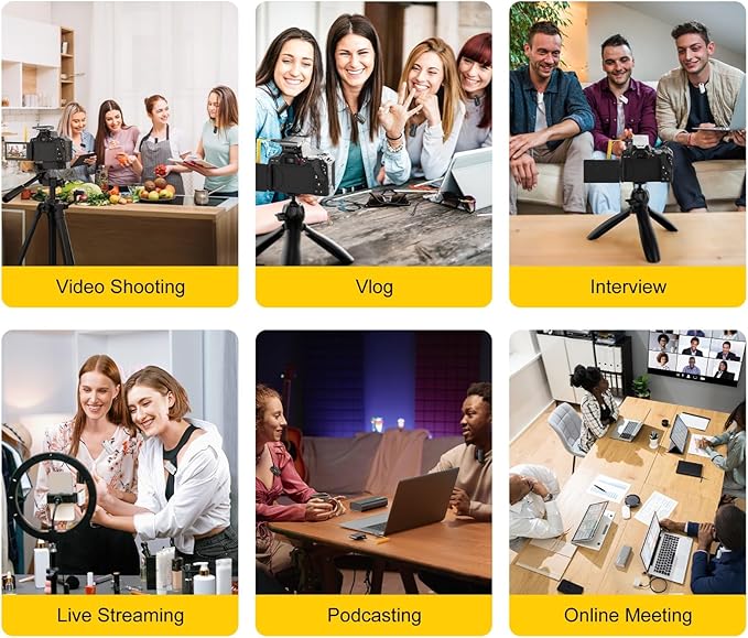 7RYMS iRay DW40 Wireless Lavalier Microphone with Four Transmitters One Charging Case Support AI Denoise, 48kHz/24bit Recording for Video Vlog, Interview, Live Streaming, Podcasting-Black