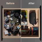 tomtoc Electronics Organizer Travel Case, Water Resistant Travel Bag Cable Organizer for Essentials, Tech Pouch Accessories Carry Storage for Cord, Phone, Cables, Airpods, USB Flash Drive, Daily Items