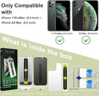 (2-Pack Matte Privacy Anti-Spy Screen Protector for iPhone 11 Pro Max/XS Max (6.5-Inch),9H Tempered Glass,Anti-Glare,Full Coverage,Anti-Fingerprint,Auto Dust Removal,Bubble-Free