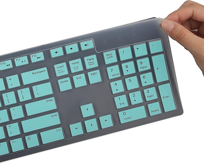 Keyboard Cover Skin for Dell KM636 KB216 KB216t KB216d KB216p Wired & Wireless Keyboard, Dell Optiplex 5250 3050 3240 5460 7450 7050, Dell Inspiron Desktop 24" 27" 5400 5490 7700 7790 3475 3670 3477