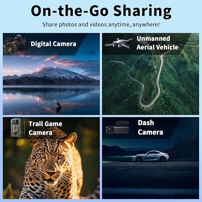 Lightning and USB C SD Card Reader for iPhone iPad Mac Android Phone Laptop, 3 in 2 Memory Card Reader Supports Compact Flash SD Micro SD CF Card, Digital Camera Adapter Plug and Play